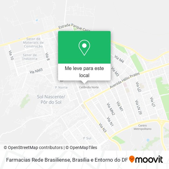 Farmacias Rede Brasiliense mapa