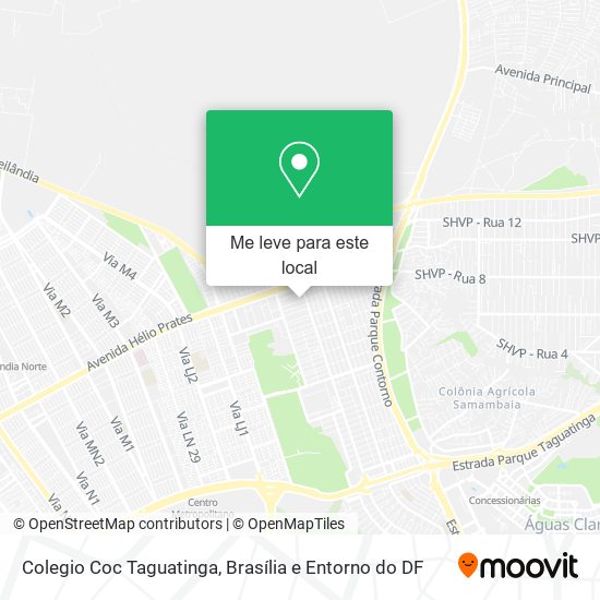 Colegio Coc Taguatinga mapa