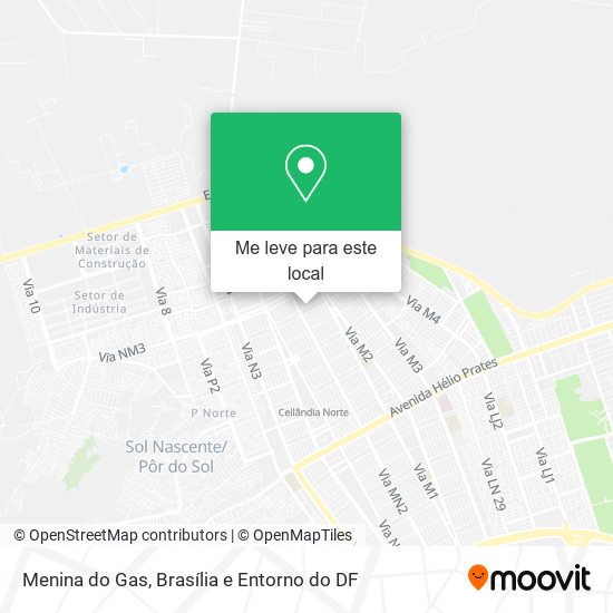 Menina do Gas mapa