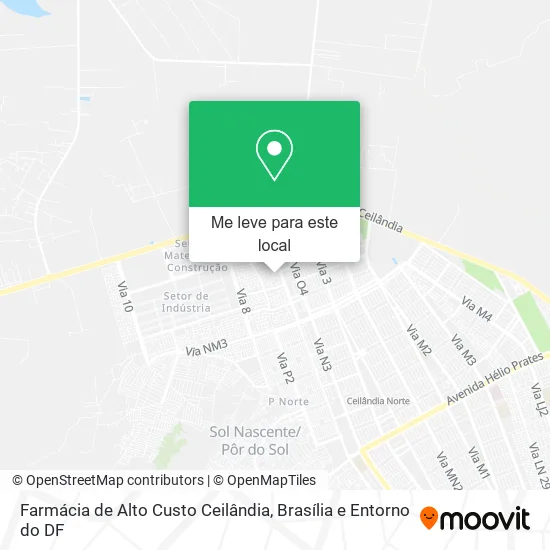 Farmácia de Alto Custo Ceilândia mapa