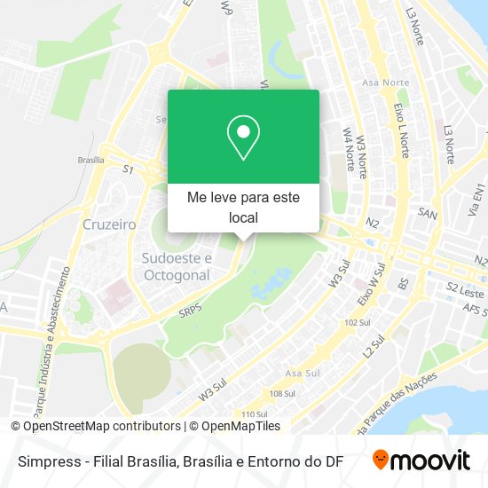 Simpress - Filial Brasília mapa