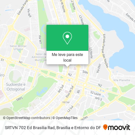 SRTVN 702 Ed Brasilia Rad mapa