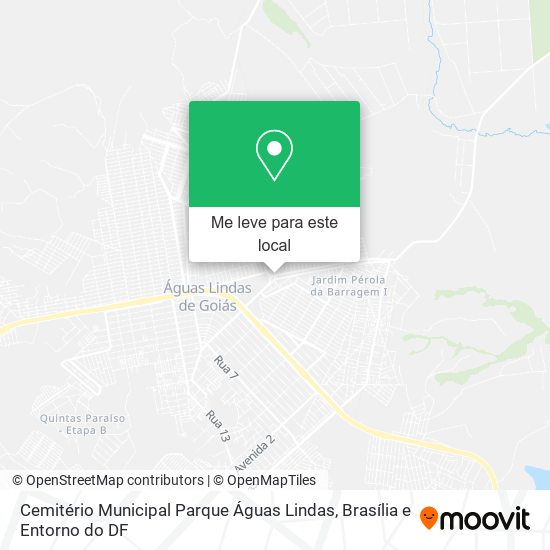 Cemitério Municipal Parque Águas Lindas mapa
