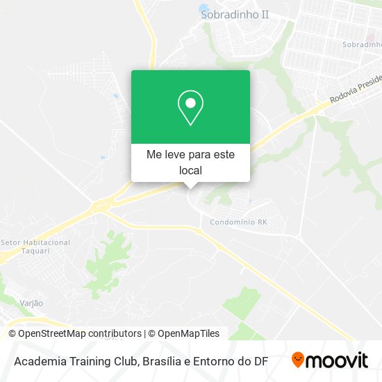 Academia Training Club mapa