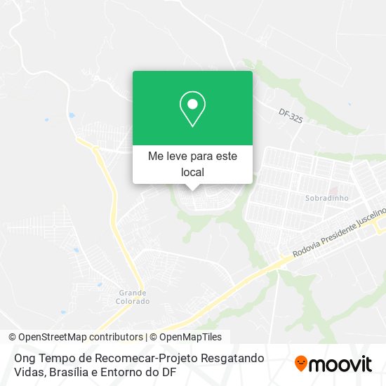 Ong Tempo de Recomecar-Projeto Resgatando Vidas mapa