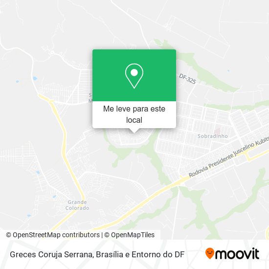 Greces Coruja Serrana mapa