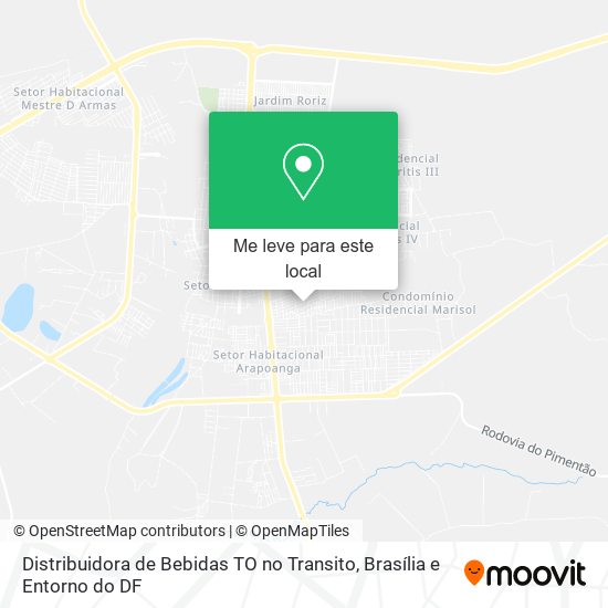 Distribuidora de Bebidas TO no Transito mapa