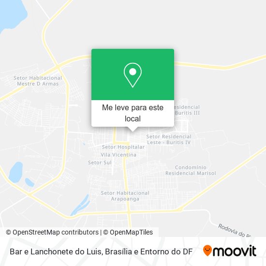 Bar e Lanchonete do Luis mapa