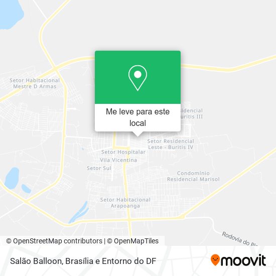 Salão Balloon mapa