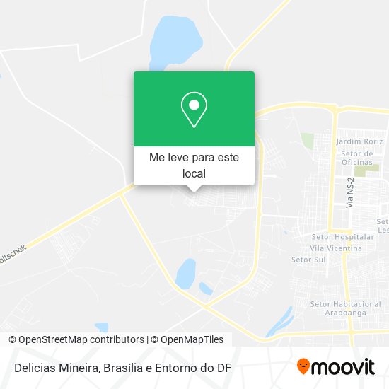 Delicias Mineira mapa