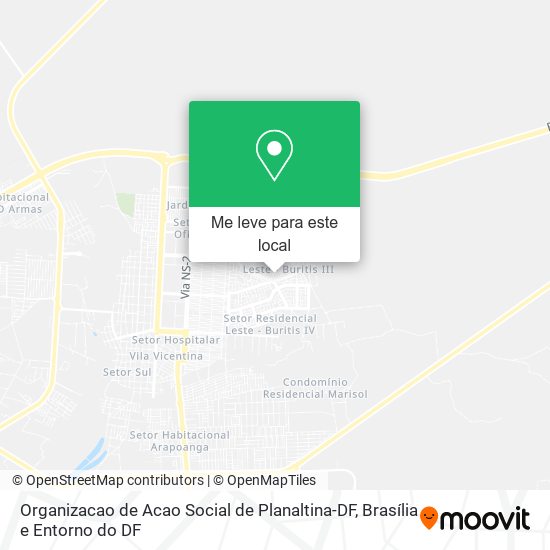Organizacao de Acao Social de Planaltina-DF mapa