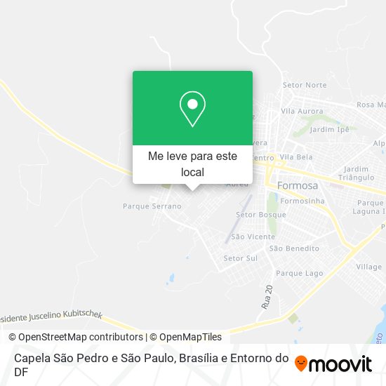 Capela São Pedro e São Paulo mapa