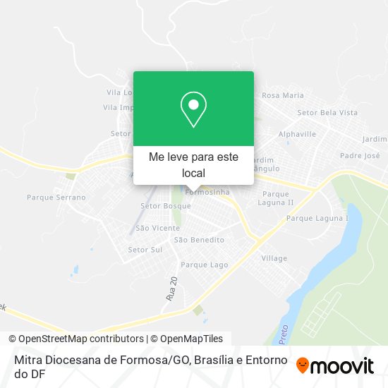 Mitra Diocesana de Formosa/GO mapa