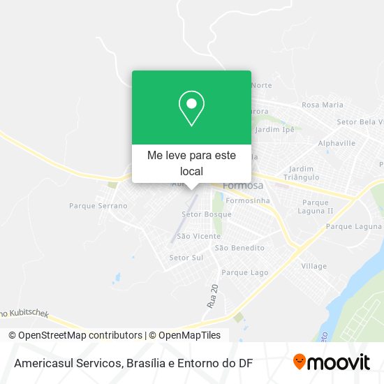 Americasul Servicos mapa