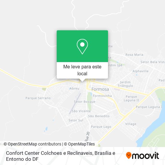 Confort Center Colchoes e Reclinaveis mapa