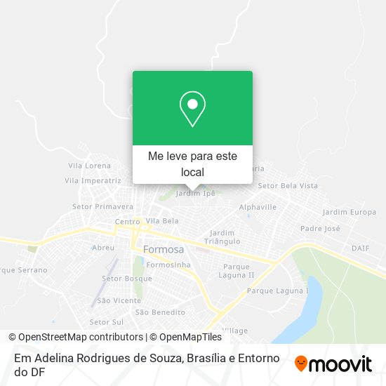 Em Adelina Rodrigues de Souza mapa
