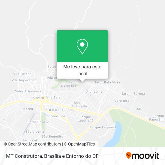 MT Construtora mapa