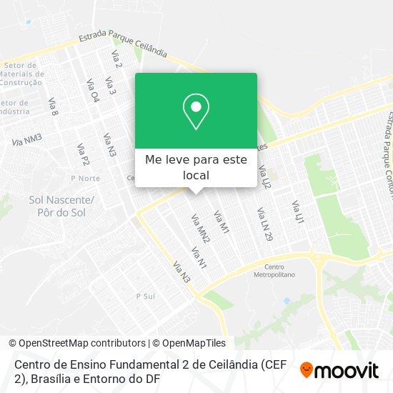 Centro de Ensino Fundamental 2 de Ceilândia (CEF 2) mapa