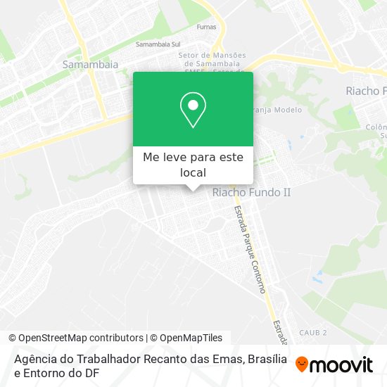 Agência do Trabalhador Recanto das Emas mapa