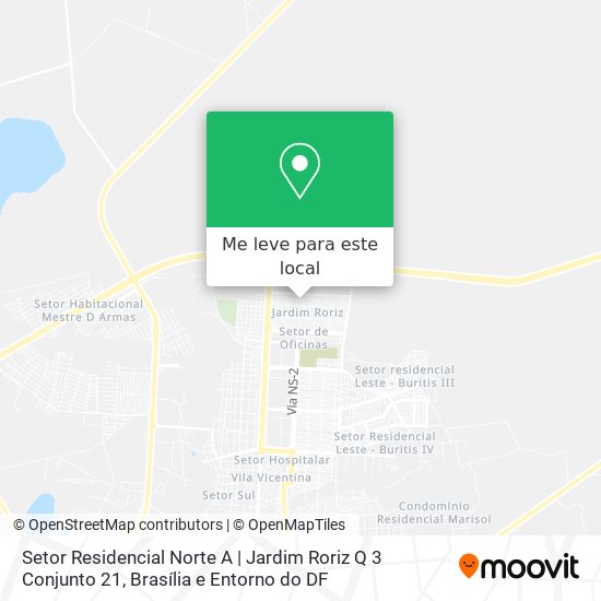 Setor Residencial Norte A | Jardim Roriz Q 3 Conjunto 21 mapa