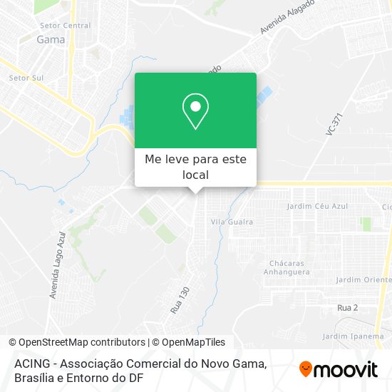 ACING - Associação Comercial do Novo Gama mapa