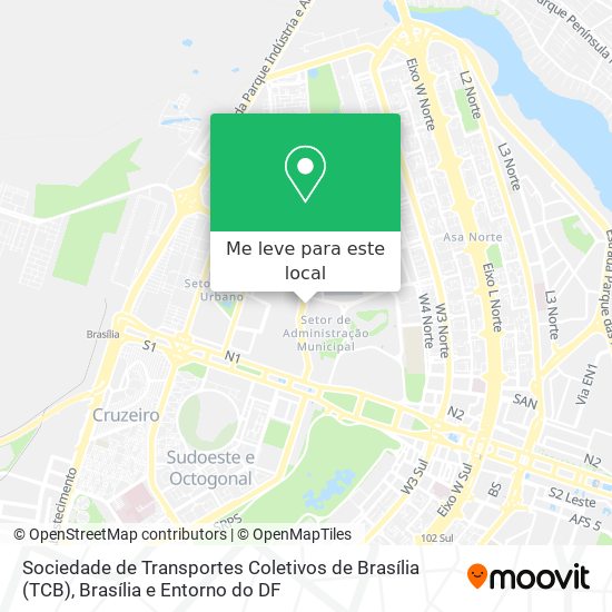 Sociedade de Transportes Coletivos de Brasília (TCB) mapa