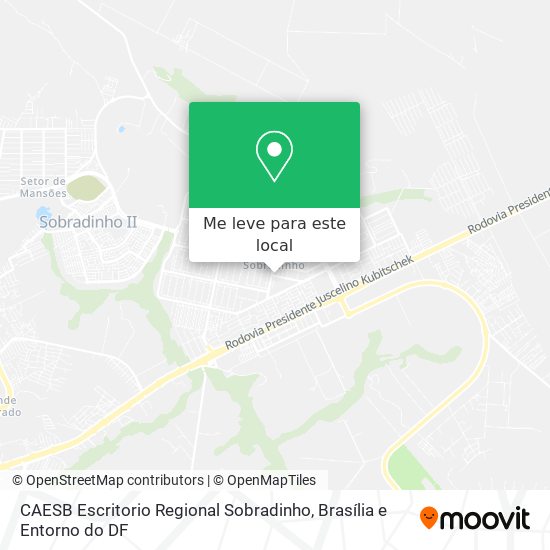 CAESB Escritorio Regional Sobradinho mapa