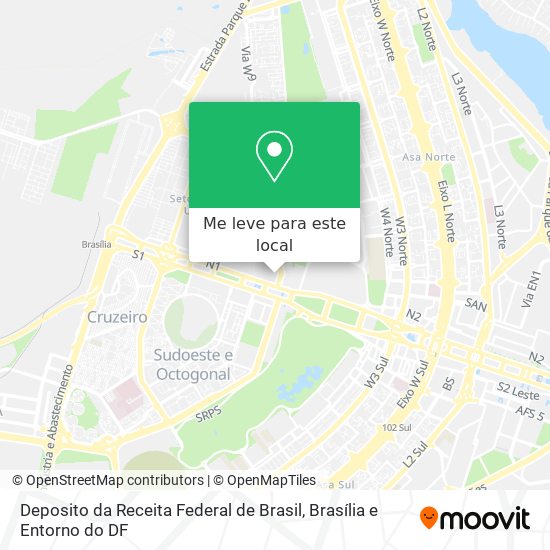 Deposito da Receita Federal de Brasil mapa