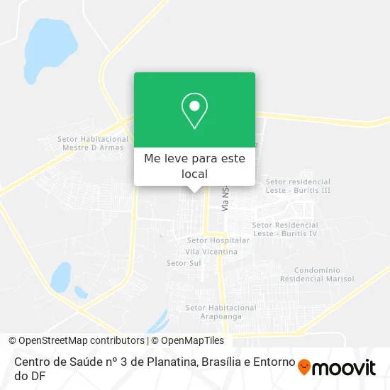 Centro de Saúde nº 3 de Planatina mapa