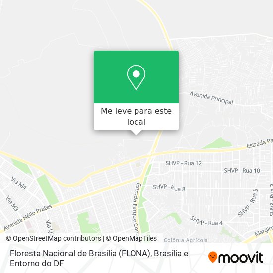Floresta Nacional de Brasília (FLONA) mapa