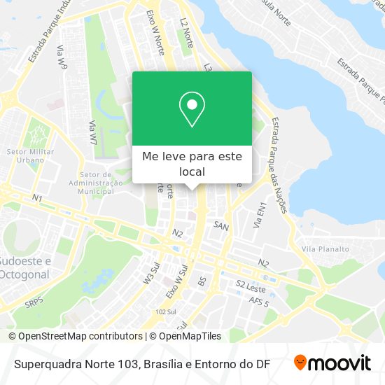 Superquadra Norte 103 mapa