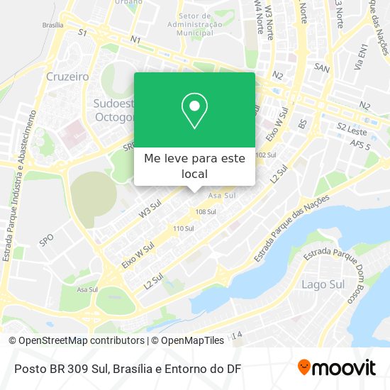 Posto BR 309 Sul mapa
