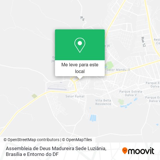 Assembleia de Deus Madureira Sede Luziânia mapa