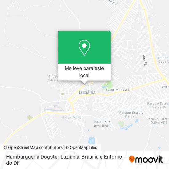 Hamburgueria Dogster Luziânia mapa