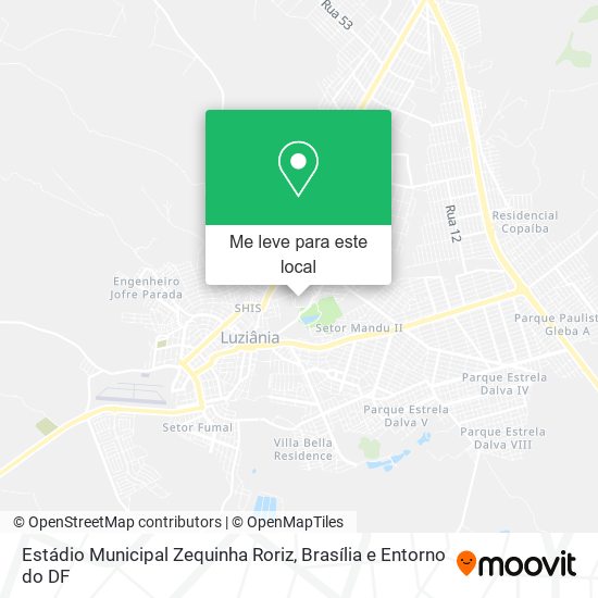 Estádio Municipal Zequinha Roriz mapa