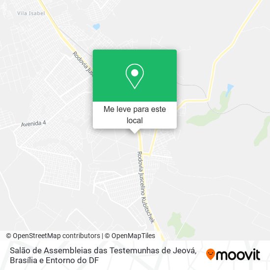 Salão de Assembleias das Testemunhas de Jeová mapa