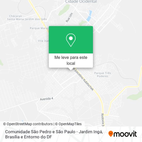 Comunidade São Pedro e São Paulo - Jardim Ingá mapa