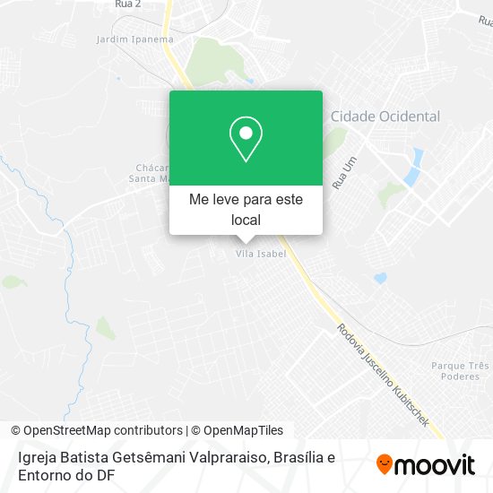 Igreja Batista Getsêmani Valpraraiso mapa