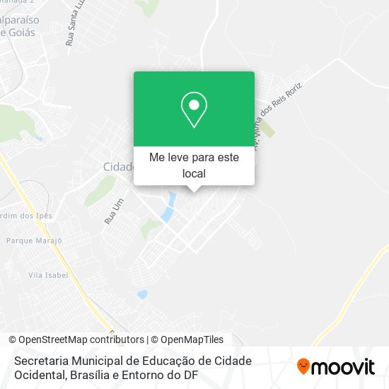 Secretaria Municipal de Educação de Cidade Ocidental mapa