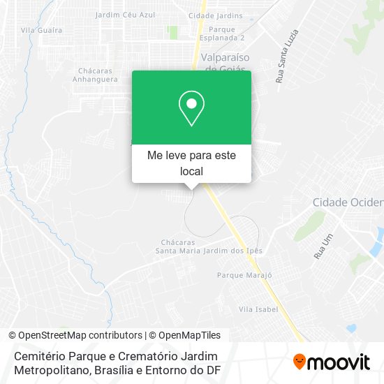 Cemitério Parque e Crematório Jardim Metropolitano mapa