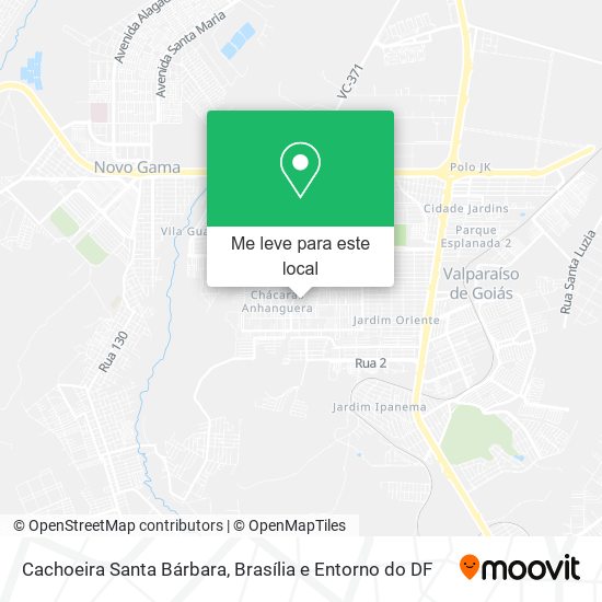 Cachoeira Santa Bárbara mapa