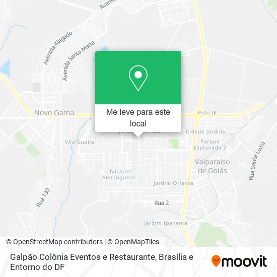 Galpão Colônia Eventos e Restaurante mapa