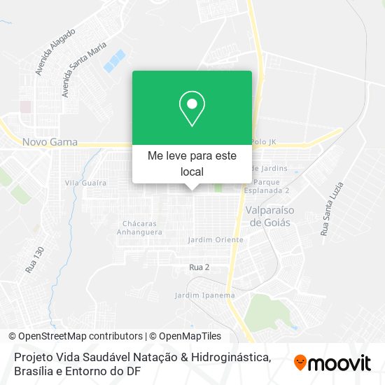 Projeto Vida Saudável Natação & Hidroginástica mapa