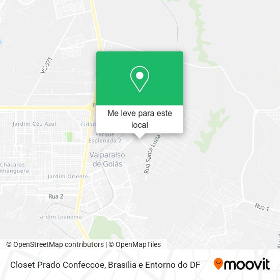 Closet Prado Confeccoe mapa