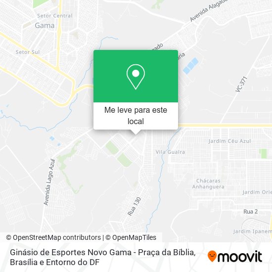 Ginásio de Esportes Novo Gama - Praça da Bíblia mapa