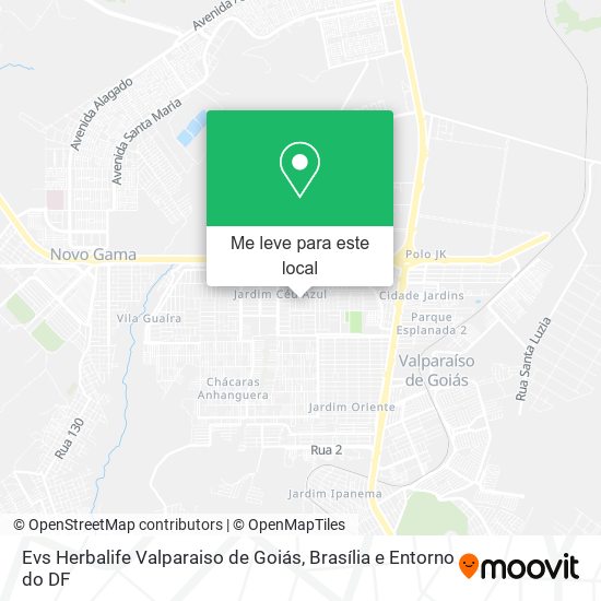 Evs Herbalife Valparaiso de Goiás mapa