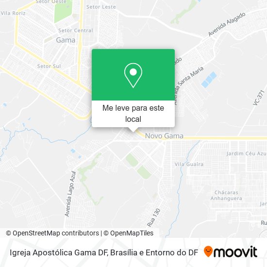 Igreja Apostólica Gama DF mapa