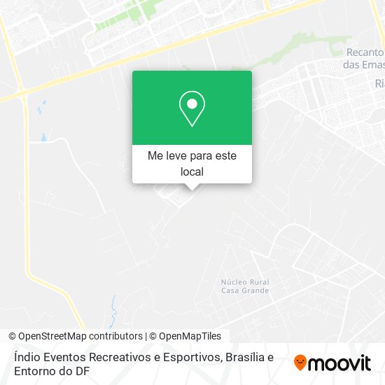 Índio Eventos Recreativos e Esportivos mapa