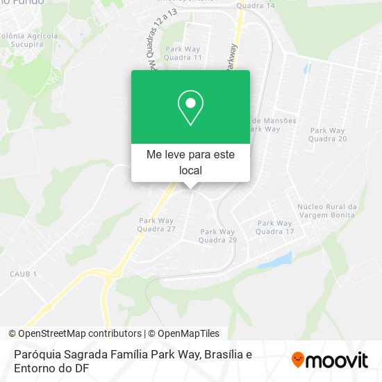 Paróquia Sagrada Família Park Way mapa