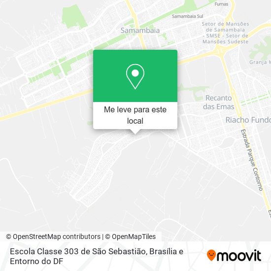 Escola Classe 303 de São Sebastião mapa